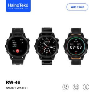Haino Teko RW-46 Smart Watch with 3 straps Amoled Round Shape