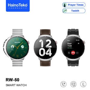 Haino Teko Germany RW50  Max Size Round Shape Curved AMOLED Display Smart Watch With 3 Pair Straps